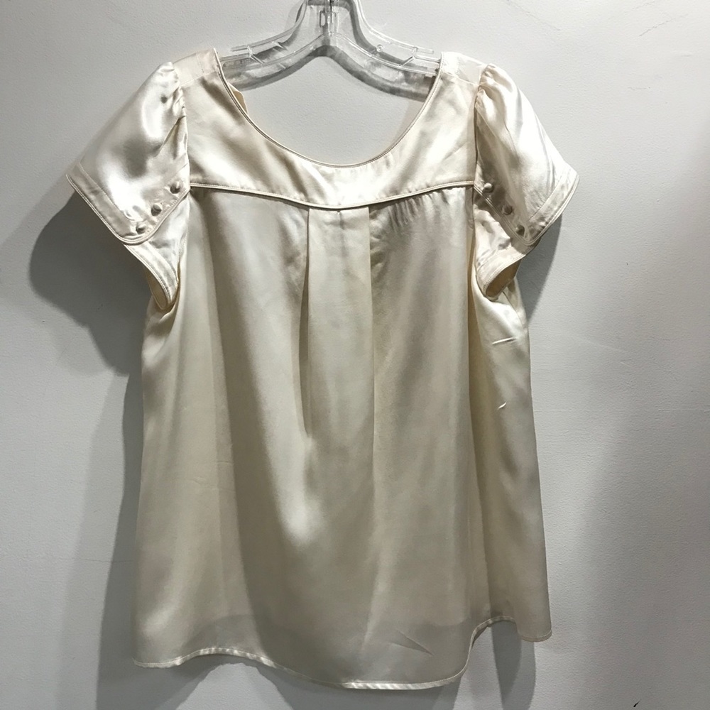 IBD Cream Button Sleeve Blouse